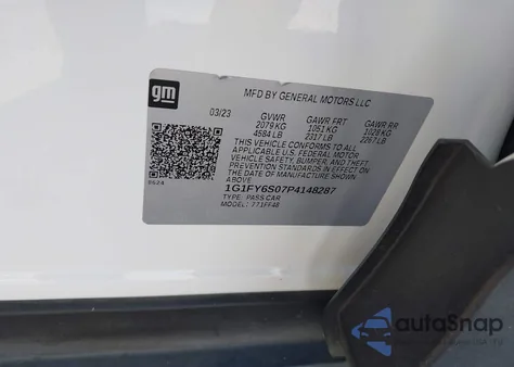 2023 Chevrolet Bolt Euv Fwd Lt из США, поврежденный, VIN 1G1FY6S07P4148287